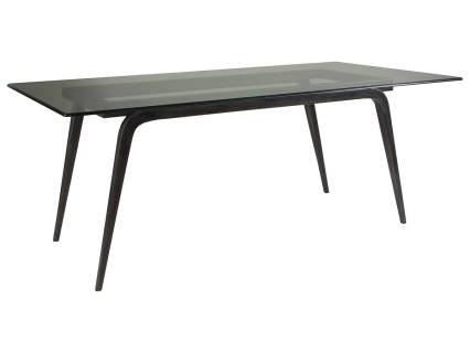 Mitchum Rectangular Dining Table With Glass Top