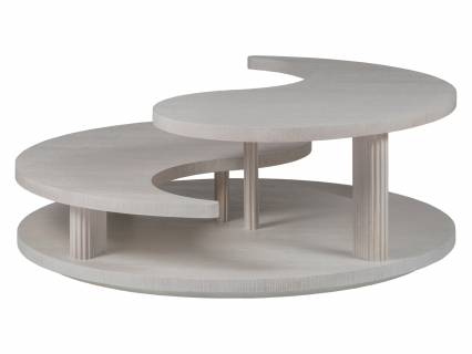 Misty Gray Yin Yang  Cocktail Table