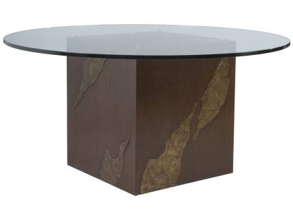 Contango 60 Inch Glass Top Dining Table