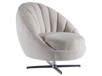 Lucille Swivel Chair - Polished Chrome Base