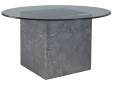 Contango White 54 Inch Glass Top Dining Table - 1