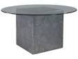 Contango White 56 Inch Glass Top Dining Table - 1
