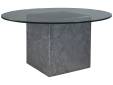 Contango White 60 Inch Glass Top Dining Table - 1