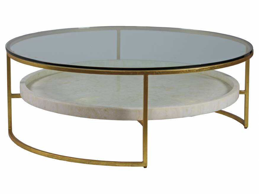 Gold - 2024-941C | Cumulus Large Round Cocktail Table | Signature