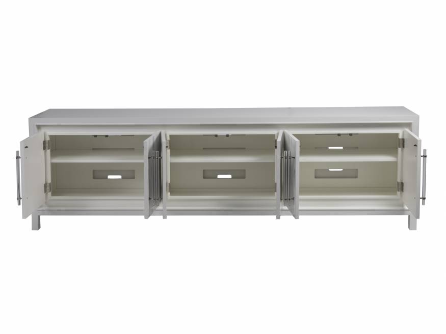 Elation White Long Media Console